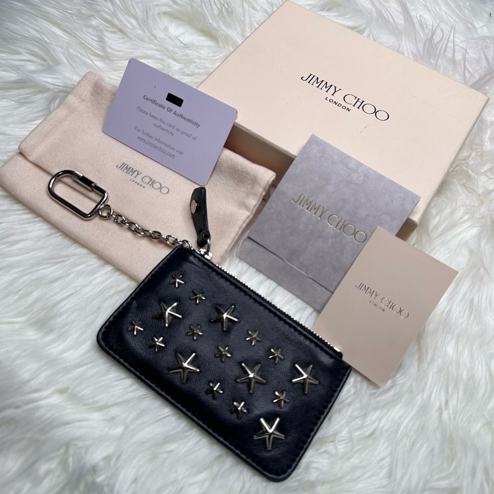 Jimmy Choo Card/Key Holder with Box, Dust Bag and COA